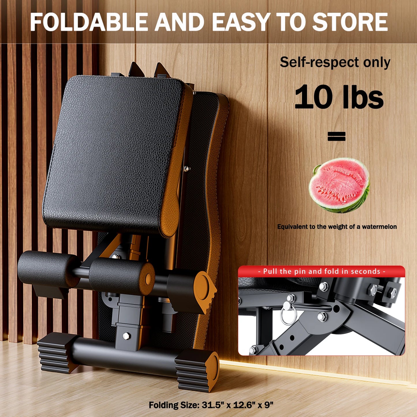 Weight Bench For Full Body Workout Adjustable Foldable 1000Lbs Capacity