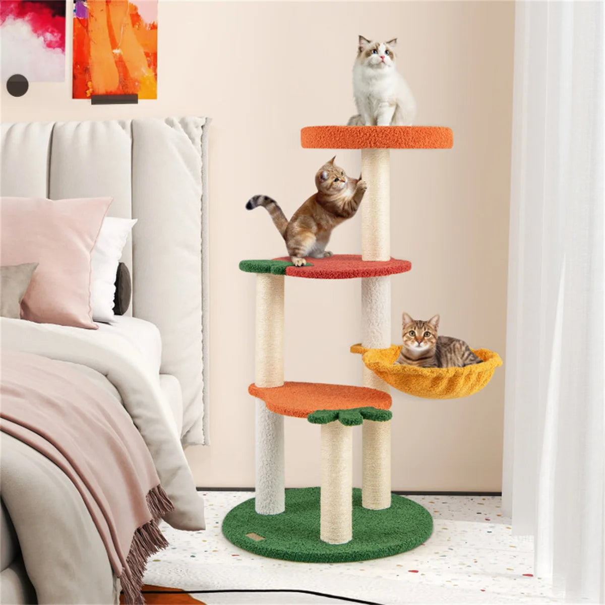 Multi-layer Cat Tree & Villa, All-in-one Play & Rest Center for Cats