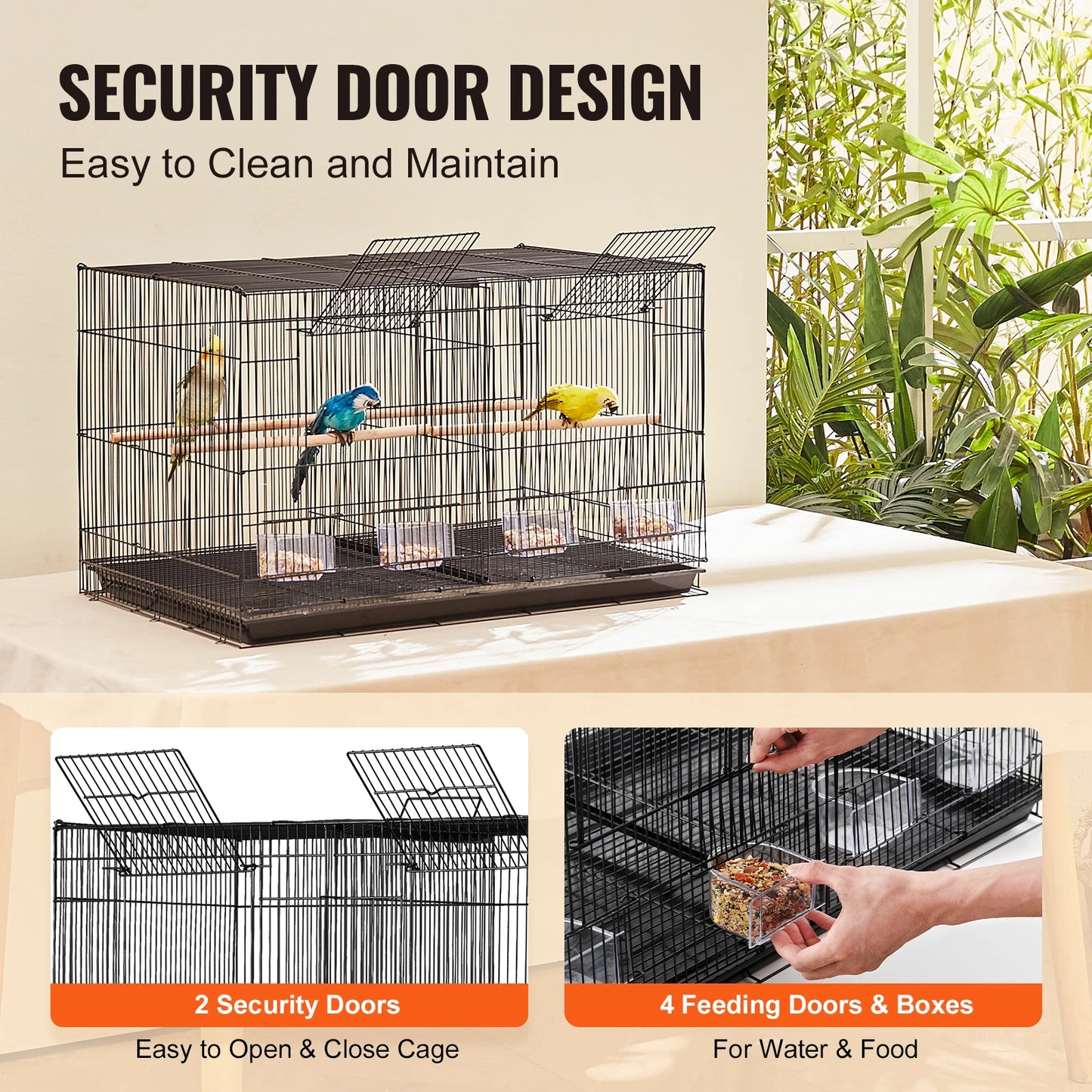 SucceBuy Stackable Divided Bird Cage For Small Birds Travel