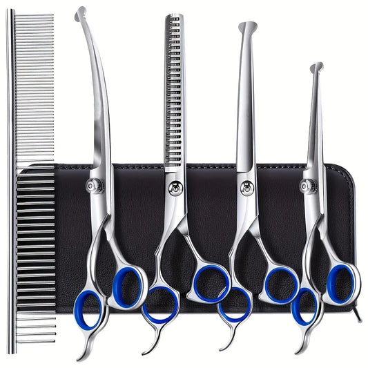 Heavy Duty Titanium Coated Stainless Steel Pet Grooming Scissors