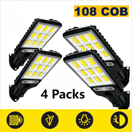 Solar Outdoor LED Wall Lights 4 Pack Motion Sensor Waterproof