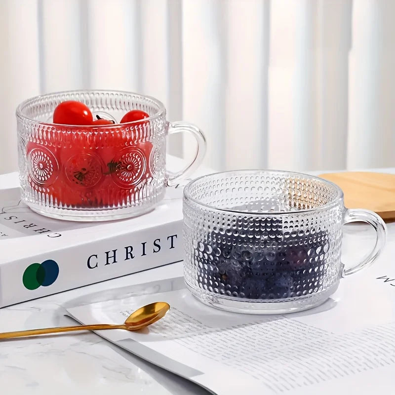 4-Piece Glass Cup Set With Wooden Lids For Coffee Lovers
