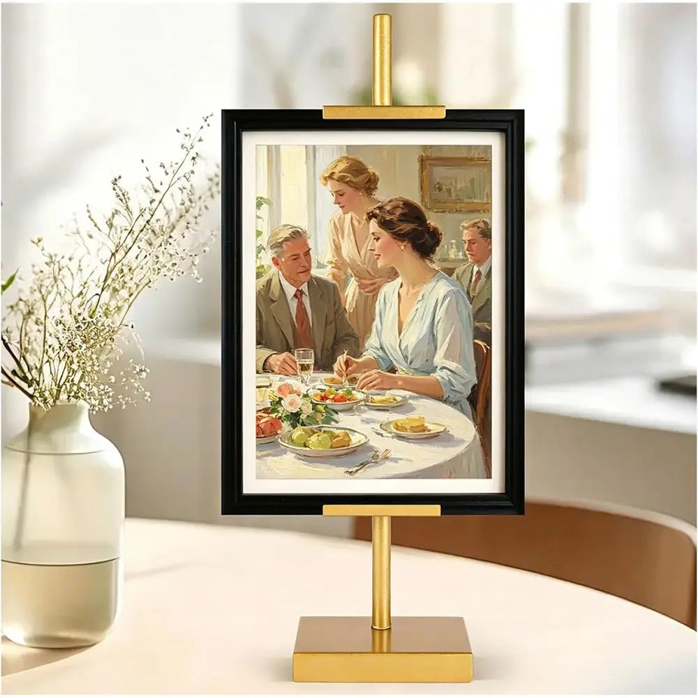 Adjustable Tabletop Easel Stand, Gold Easel or Display | Steady and Elegant Picture Easels or Display, Adjustable Art Easel, Pic