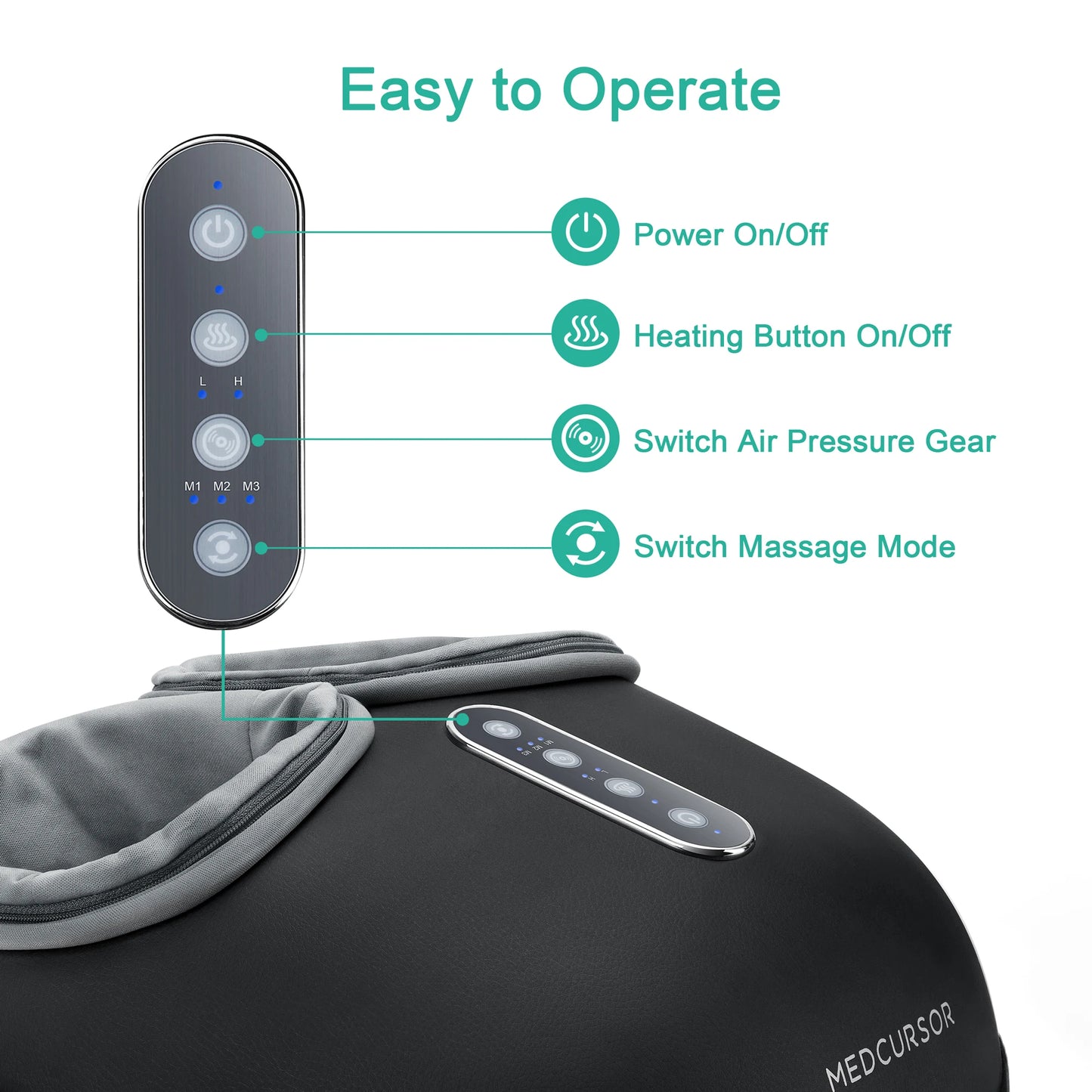 Medcursor Shiatsu Foot Massager With Heat Therapy Machine