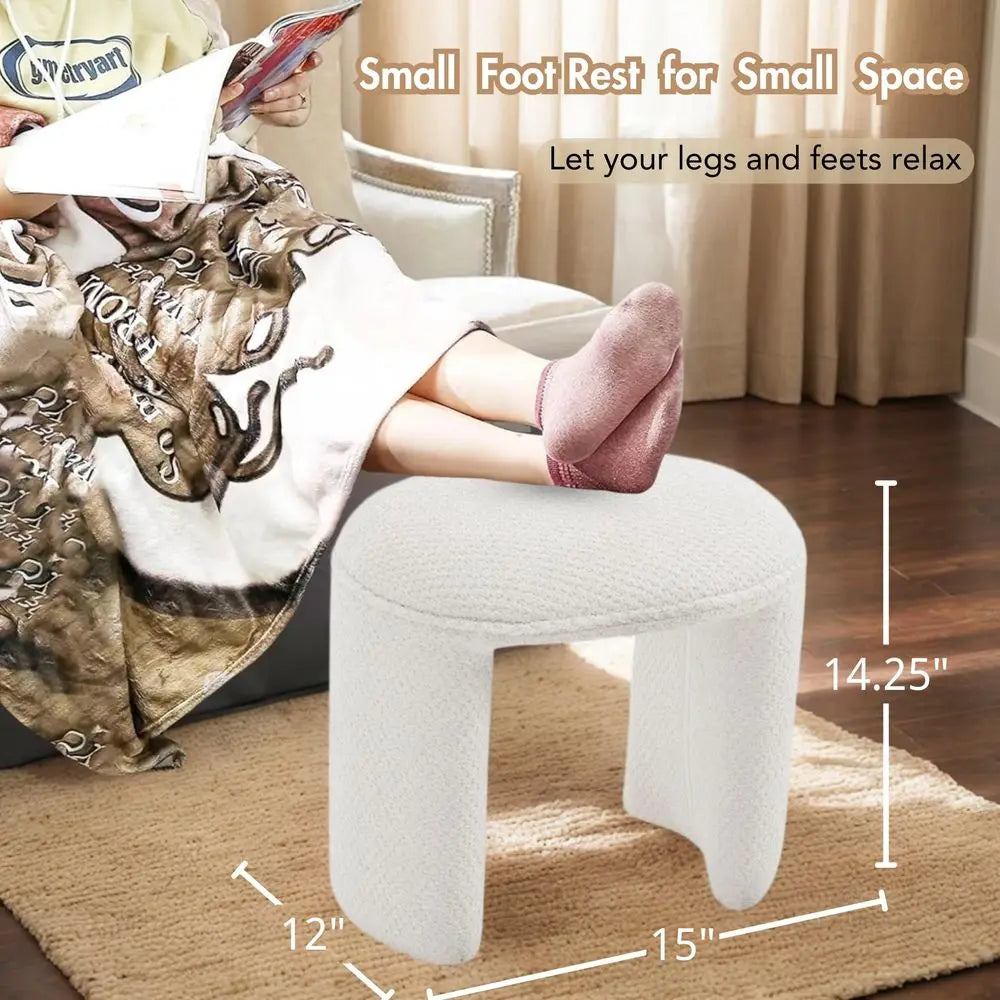 3Piece Nesting Upholstered Bench with 2 Stools, 53 Chenille Accent Waterfall Bench Modern End of Bed Entryway Bench Bedroom Ben