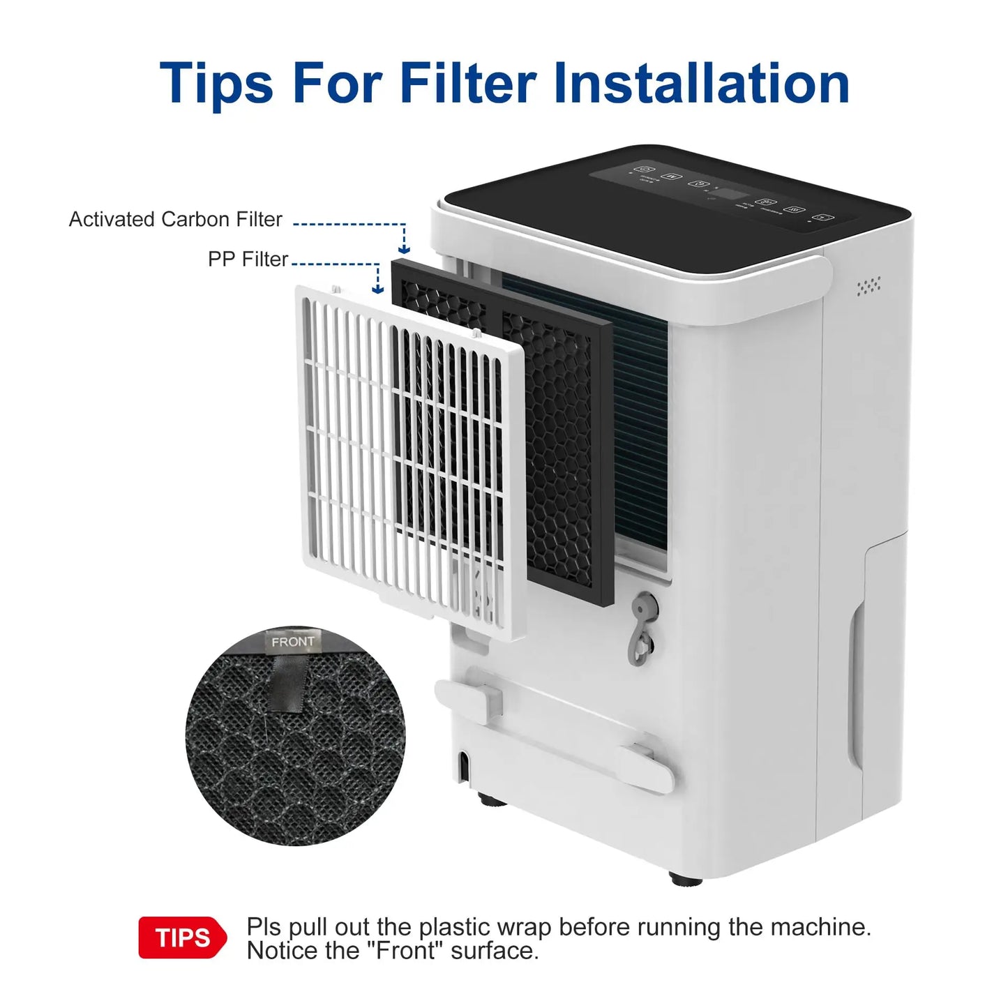 Shinco 30 Pint Dehumidifier For Home Basements With Drain Hose
