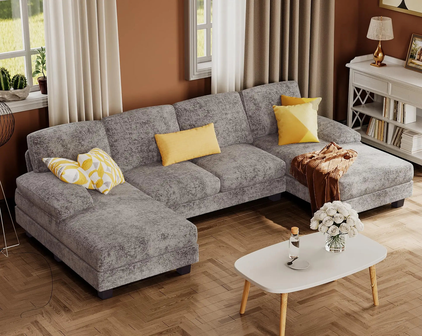 Sectional Couches For Living Room U Shaped Sofa Set