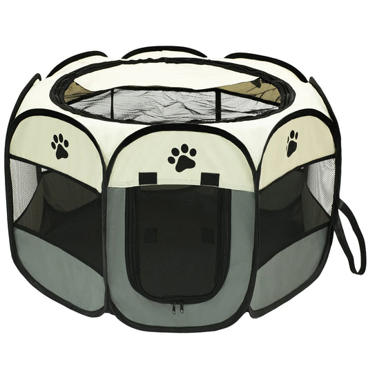 Foldable Pet Playpen For Dogs And Cats With Portable Octagonal Design