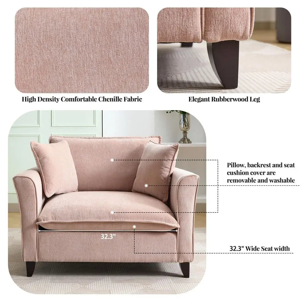 Modern Chenille Chair Offers Excellent Comfort For Daily Lounge Relaxation