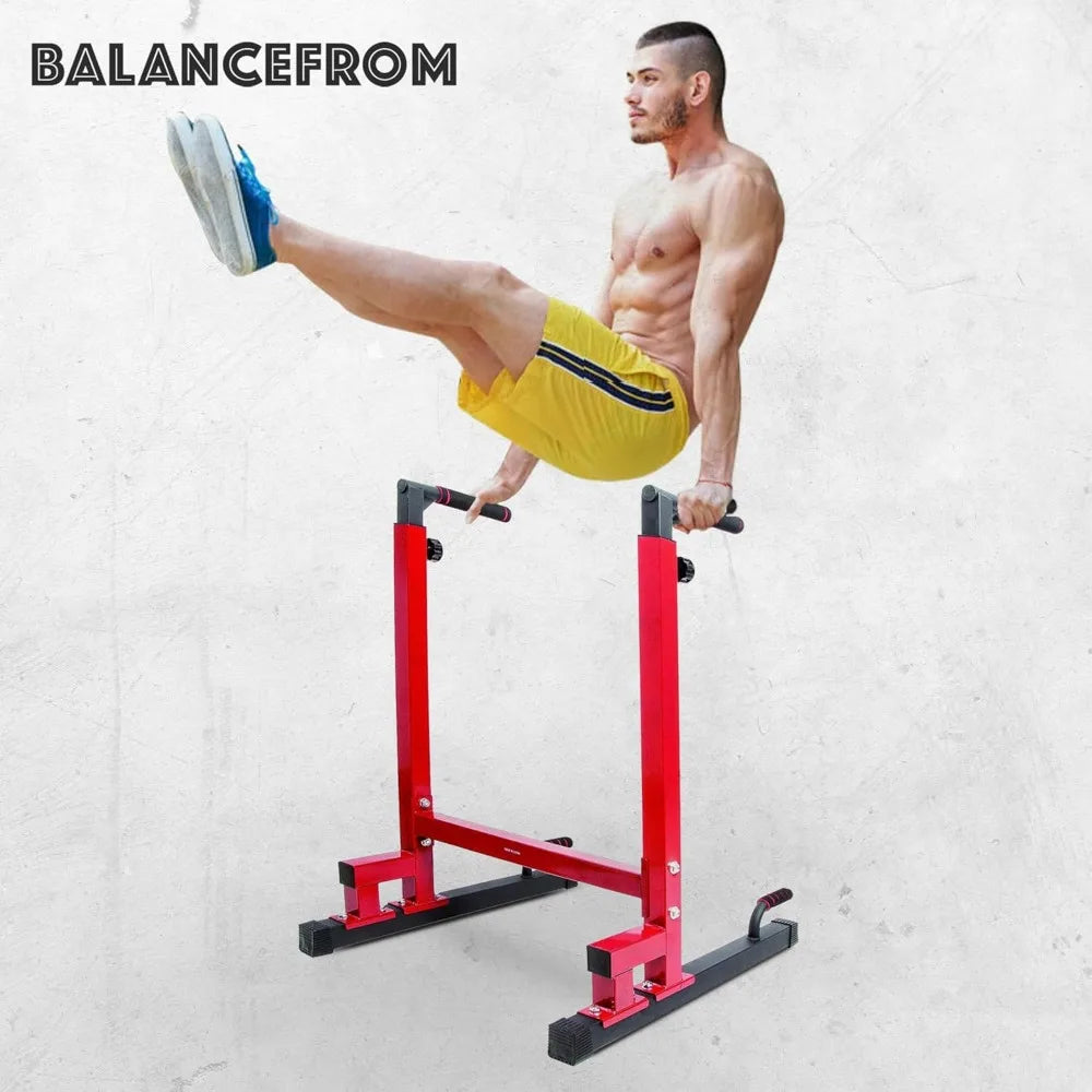 BalanceFrom Adjustable Height Dip Station For Home Strength Training