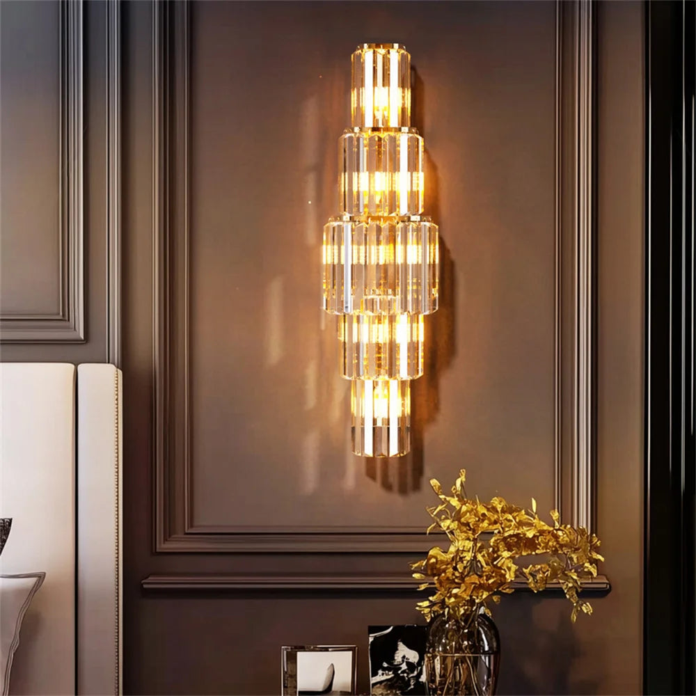 Crystal Wall Lamp LED Sconce For Living Room Bedroom