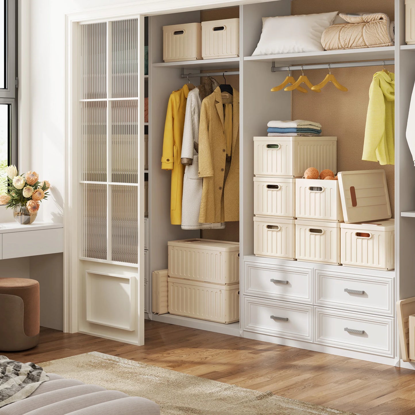 Heavy Duty Stackable Plastic Storage Trunks With Foldable Design