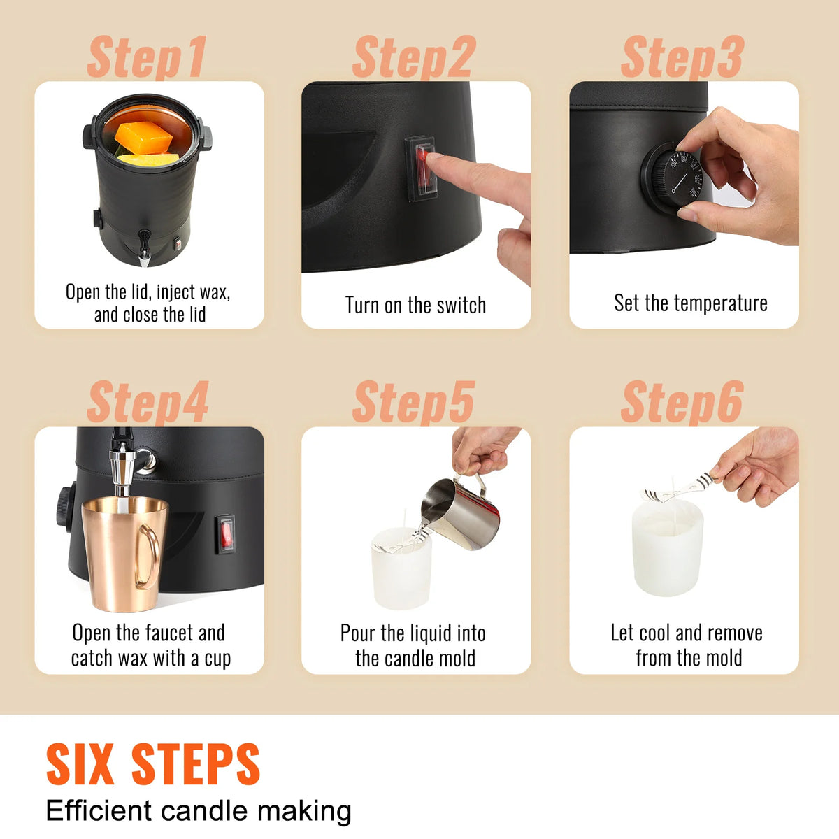 SucceBuy Electric Wax Melter With Easy Pour Spout For Candles