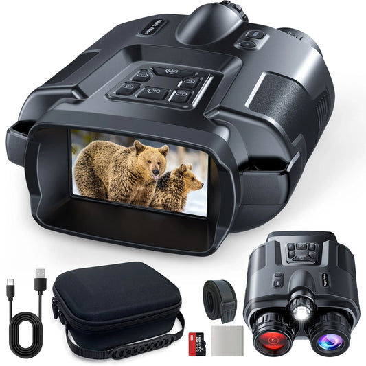 Letcmoi 4K Night Vision Binoculars With Tactical Light For Hunting