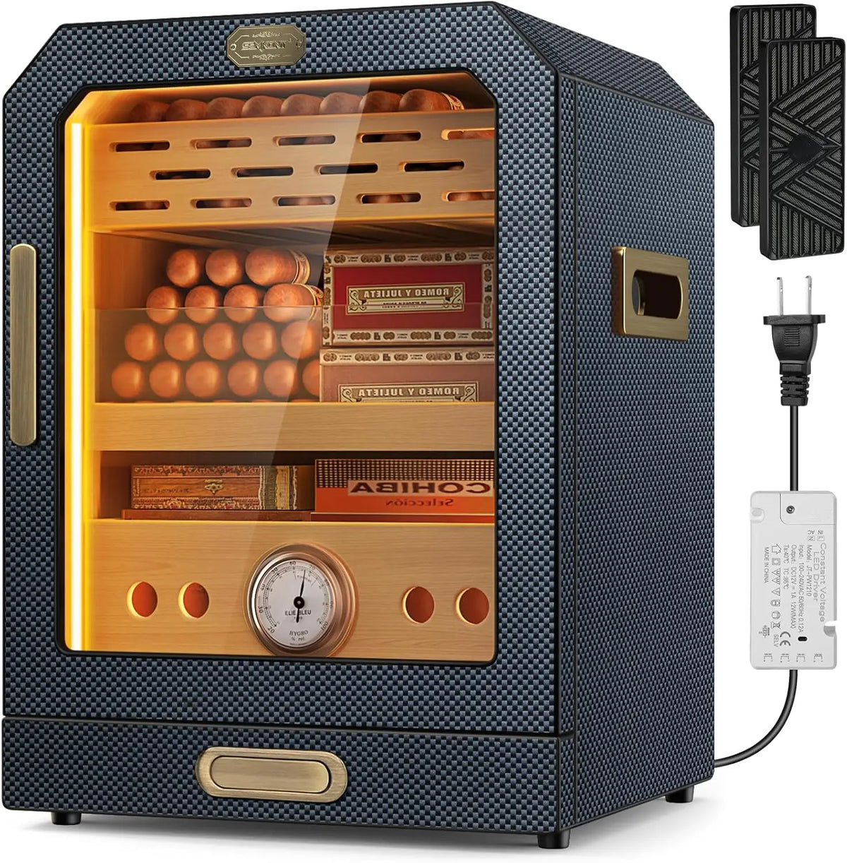 SEMKONT Cigar Humidor Cabinet With Automatic Humidity Control