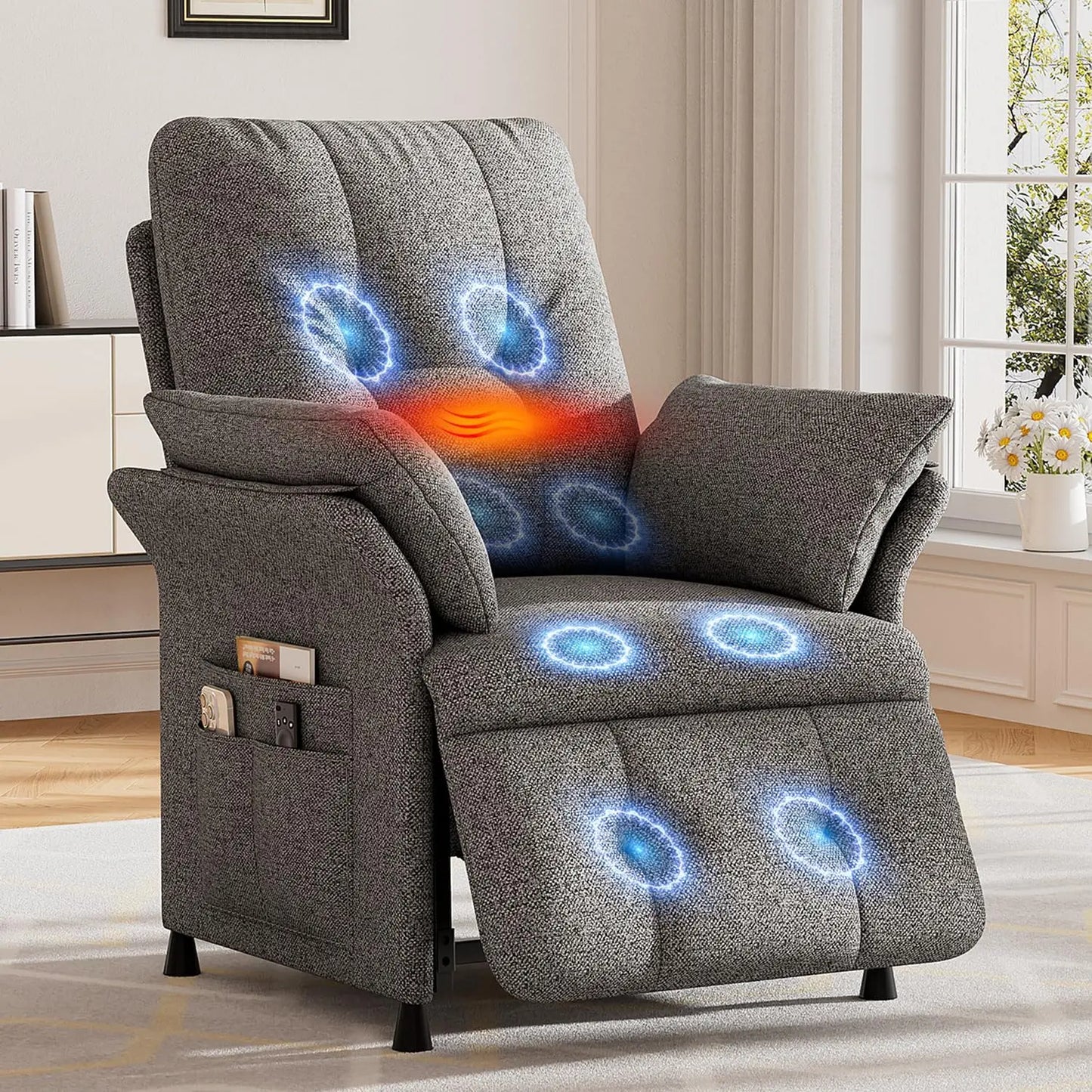 Power Recliner Chair For Adults With Heat And Massage
