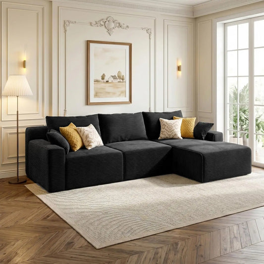 Modular L Shaped Sectional Sofa Cloud Couch With Oversized Chaise