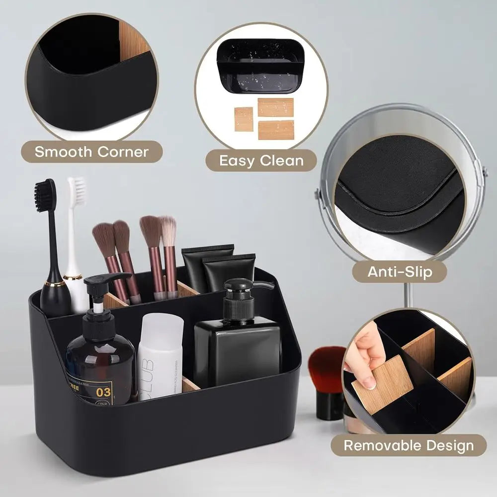 Electric Toothbrush Holders Bathrooms, Black Tooth Brushing Holder, Toothpaste Organizer Dividers, Bathroom Countertop Accessori