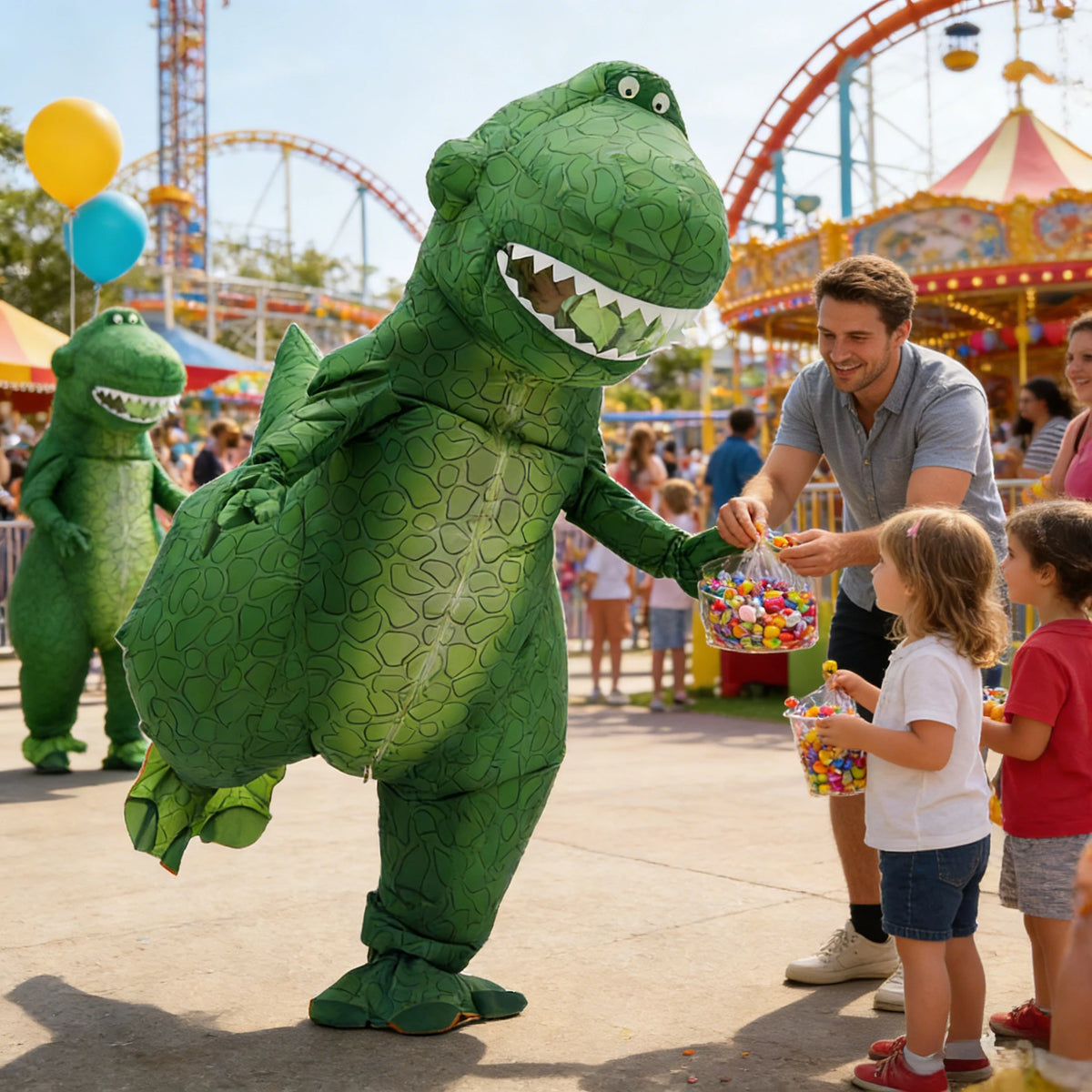 Inflatable Dinosaur Costume Mascot For Halloween Cosplay Parties