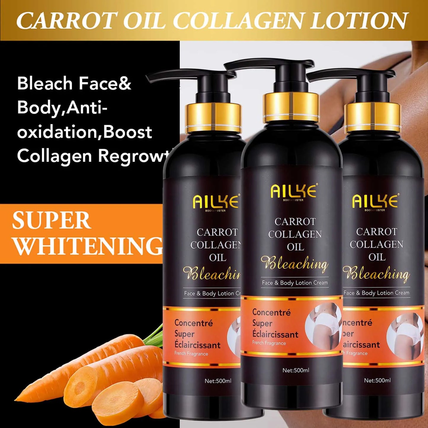 Ailke Whitening Skin Care Kit With Collagen And Natural Carotene