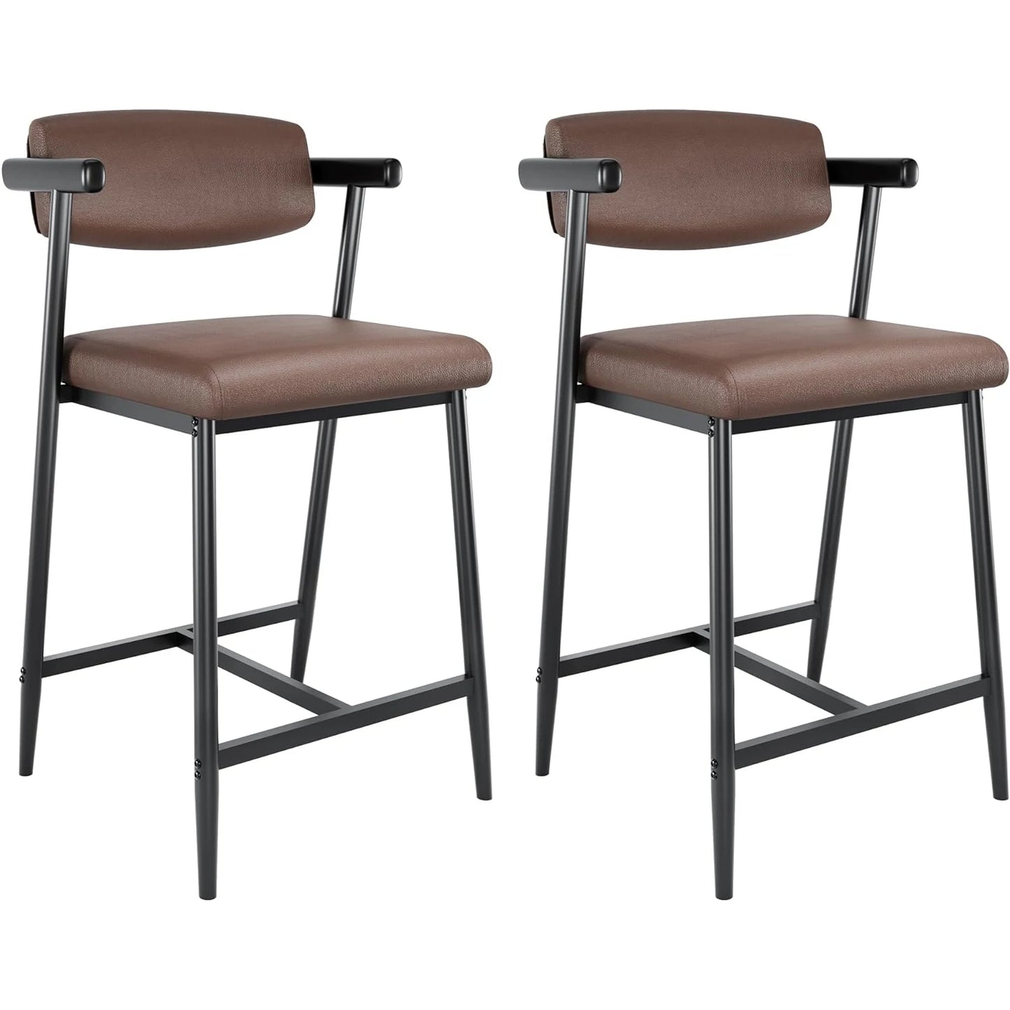 HobbyLane Counter Height Bar Stools Set With Back And Armrests