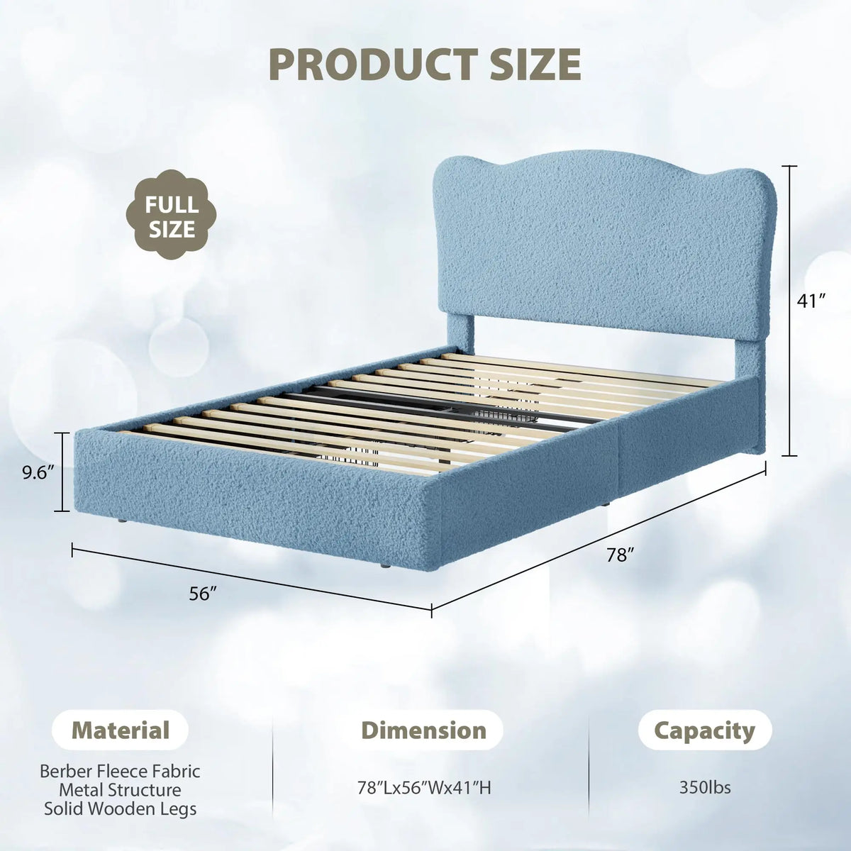 GAOMON Upholstered Platform Bed Frame for Kids - Full and Twin Size Options with 2 Storage Drawers - Velvet Headboard, Sturdy Wooden Slats, Low Profile, Noise-Free, No Box Spring Needed - Ideal for Bedroom or Dorm