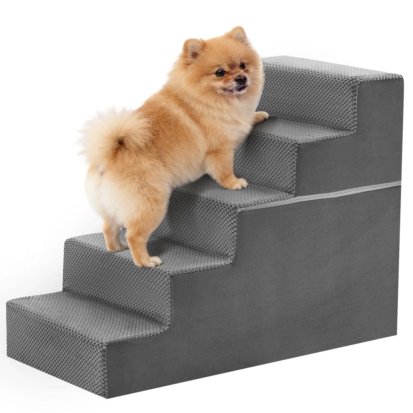Foam Dog Stairs 3-5 Step Angled Ramp For Small Dogs
