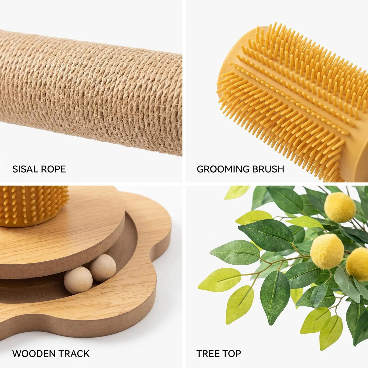 41 Tall Cat Scratching Post For Large Cats Sisal Rope Climbing Tower With Detachable Carpet And Jute Burlap Cover Multi Cat Playful Living Room Furniture