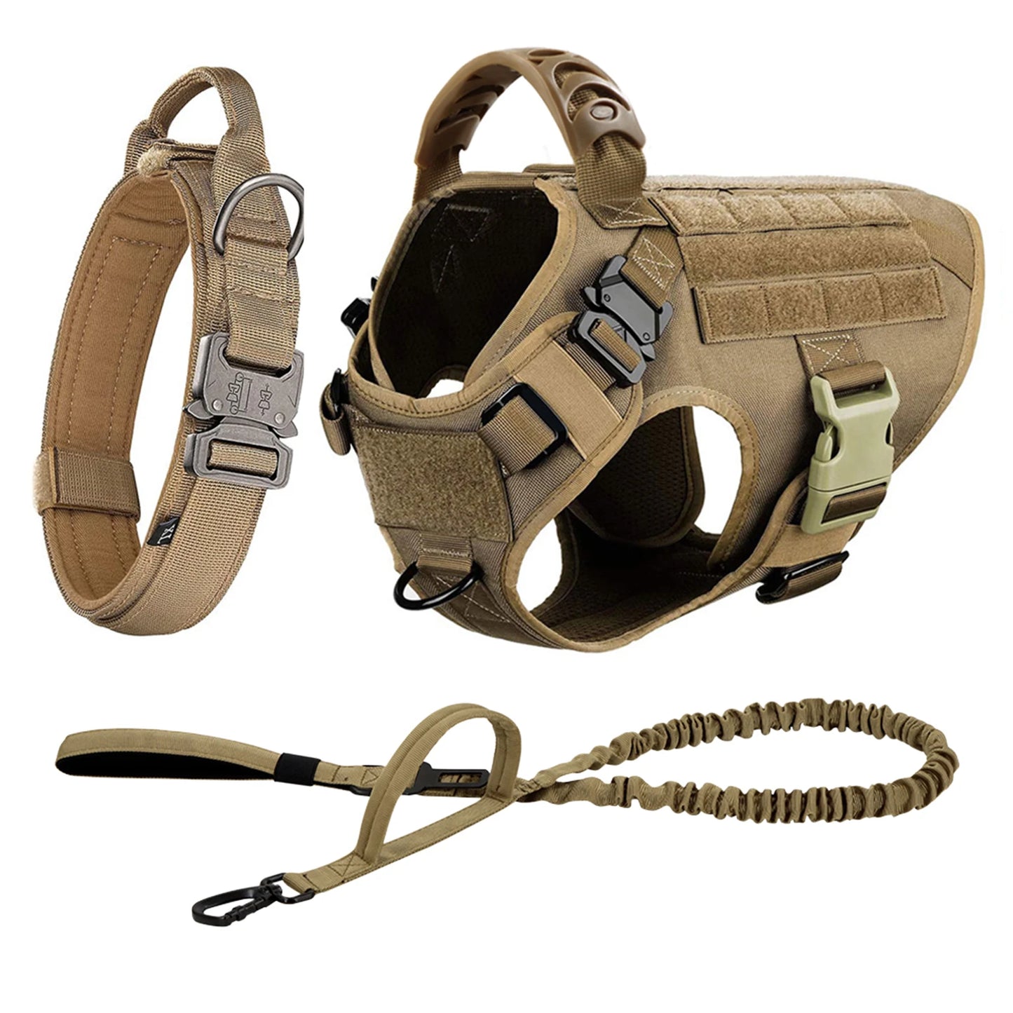 Padded Nylon Dog Harness And Leash Set For Training And Walking