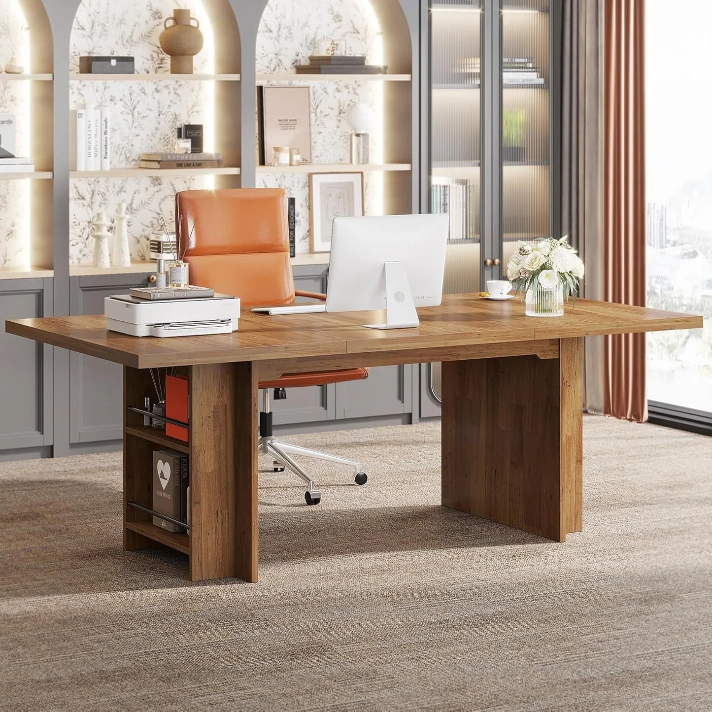Computer Desk,Modern PC Table, Office Table, Work Table, Dining Table with Storage for Home Office, Desks, Conference Table