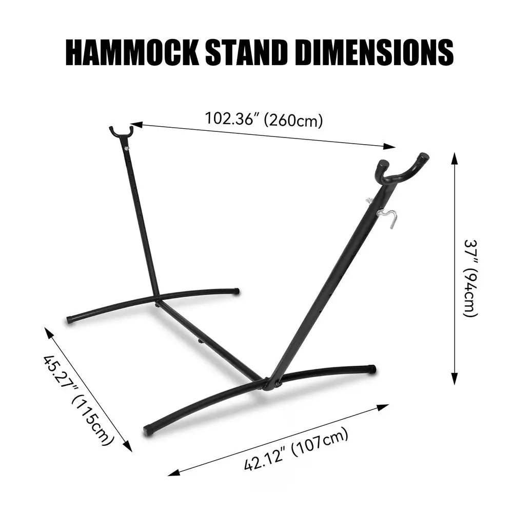9 FT Hammock Stand Only,Heavy Duty Hammock Stand, Portable Steel Stand Only for Outdoor Patio or Indoor, 450LBS Weight Capacity