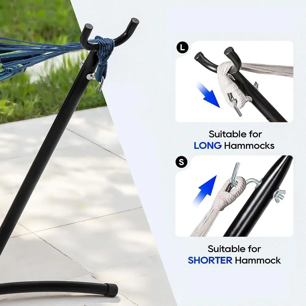 9 FT Hammock Stand Only,Heavy Duty Hammock Stand, Portable Steel Stand Only for Outdoor Patio or Indoor, 450LBS Weight Capacity