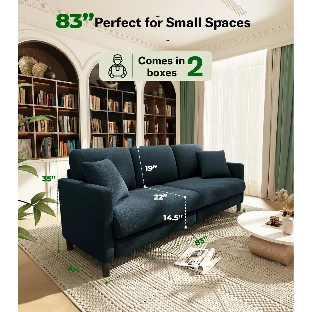 Traditional Teddy Sofa For Living Room With Tool Free Setup