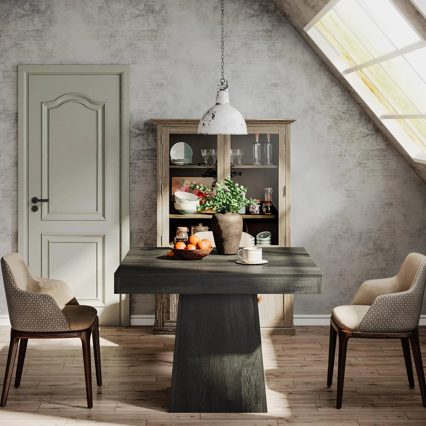 Tribesigns Square Dining Table for Four Modern Farmhouse Kitchen