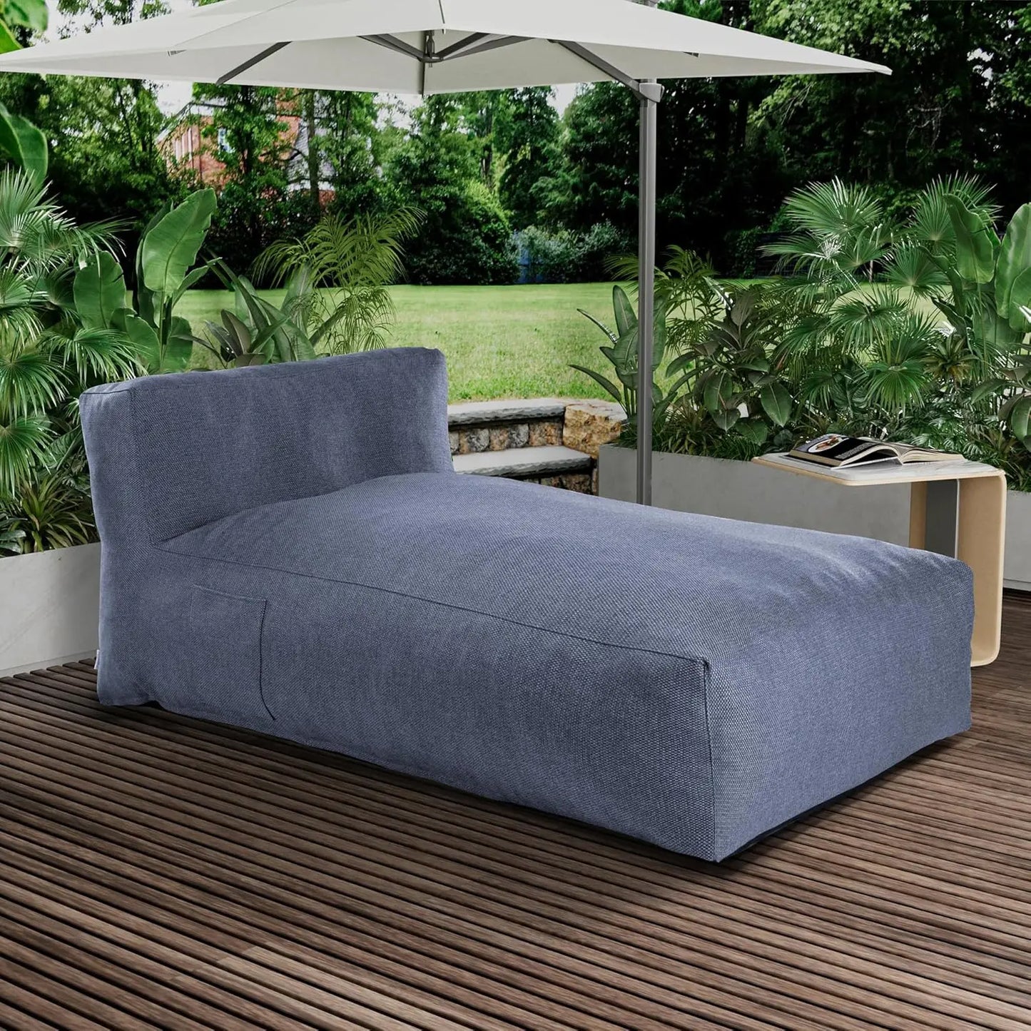Outdoor Bean Bag Lounger Chair Water Resistant Patio Daybed