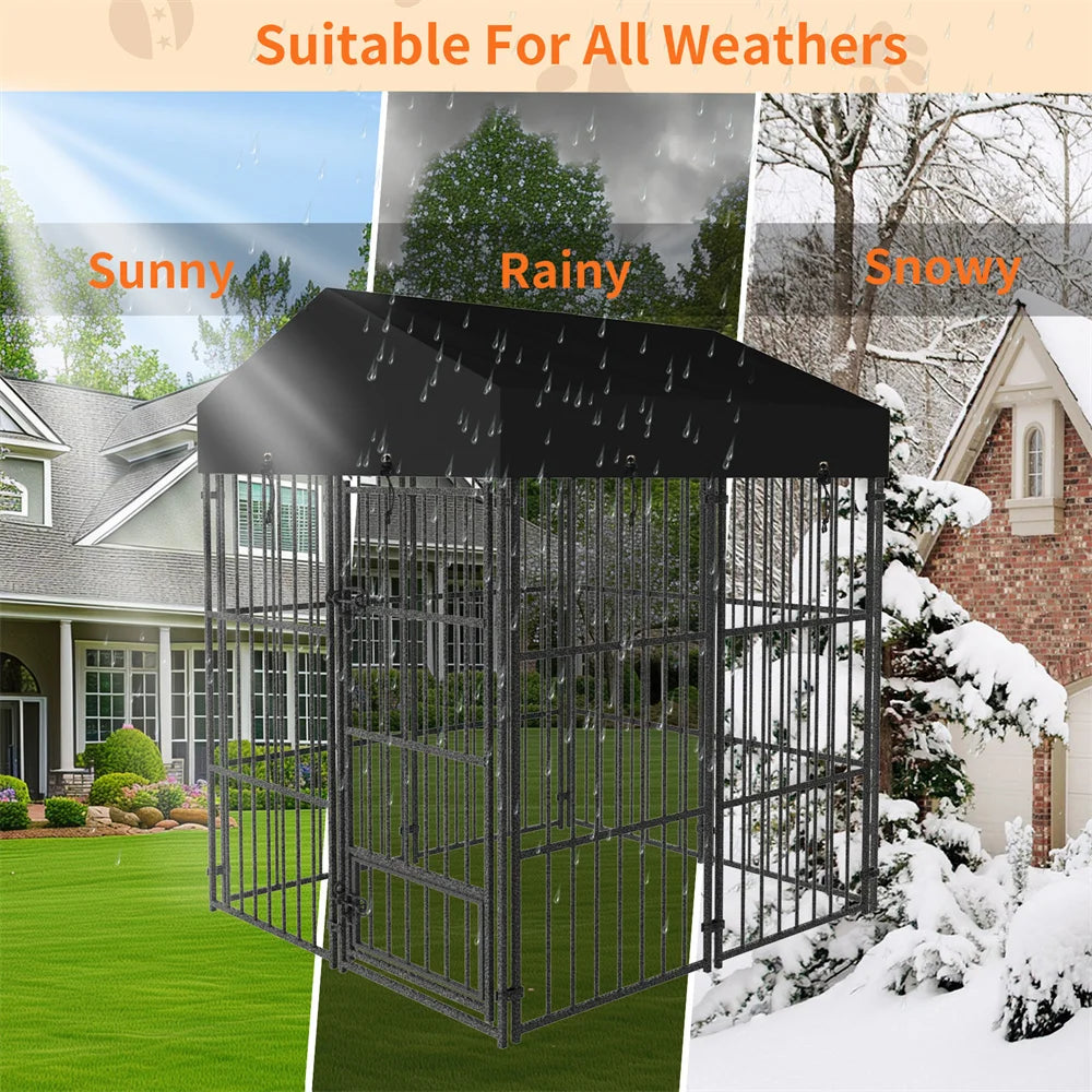 Borwart Heavy Duty Large Dog Kennel Welded Metal Playpen
