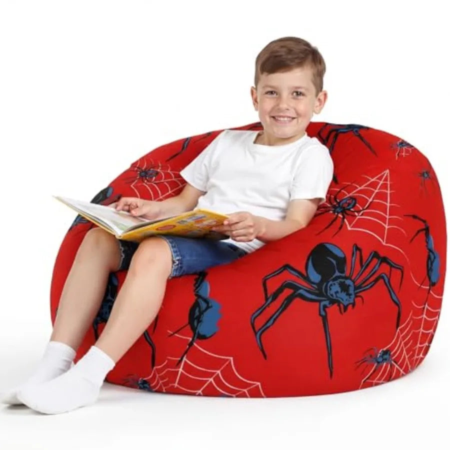 Large Car Racg Bean Bag Chairs Cover No Fillg Washable Stuffed Animal Storage Beanbag Chair for Canvas Bean Bag Cover with Zipp