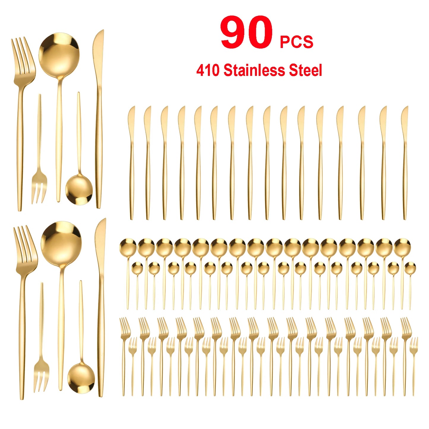 Stainless Steel Flatware Set Heavy Duty For Wedding Buffets