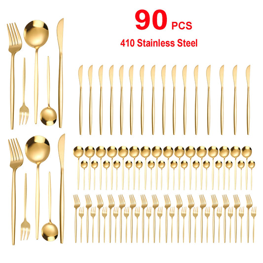 Stainless Steel Flatware Set Heavy Duty For Wedding Buffets