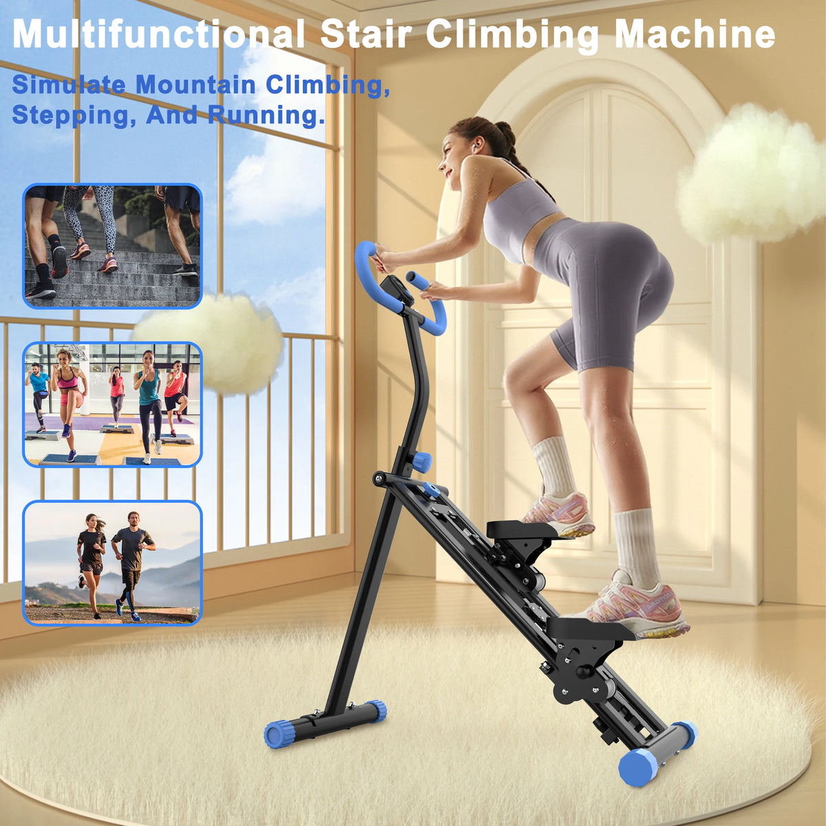 Vertical Climber Machine With Adjustable Resistance For Full Body Workouts