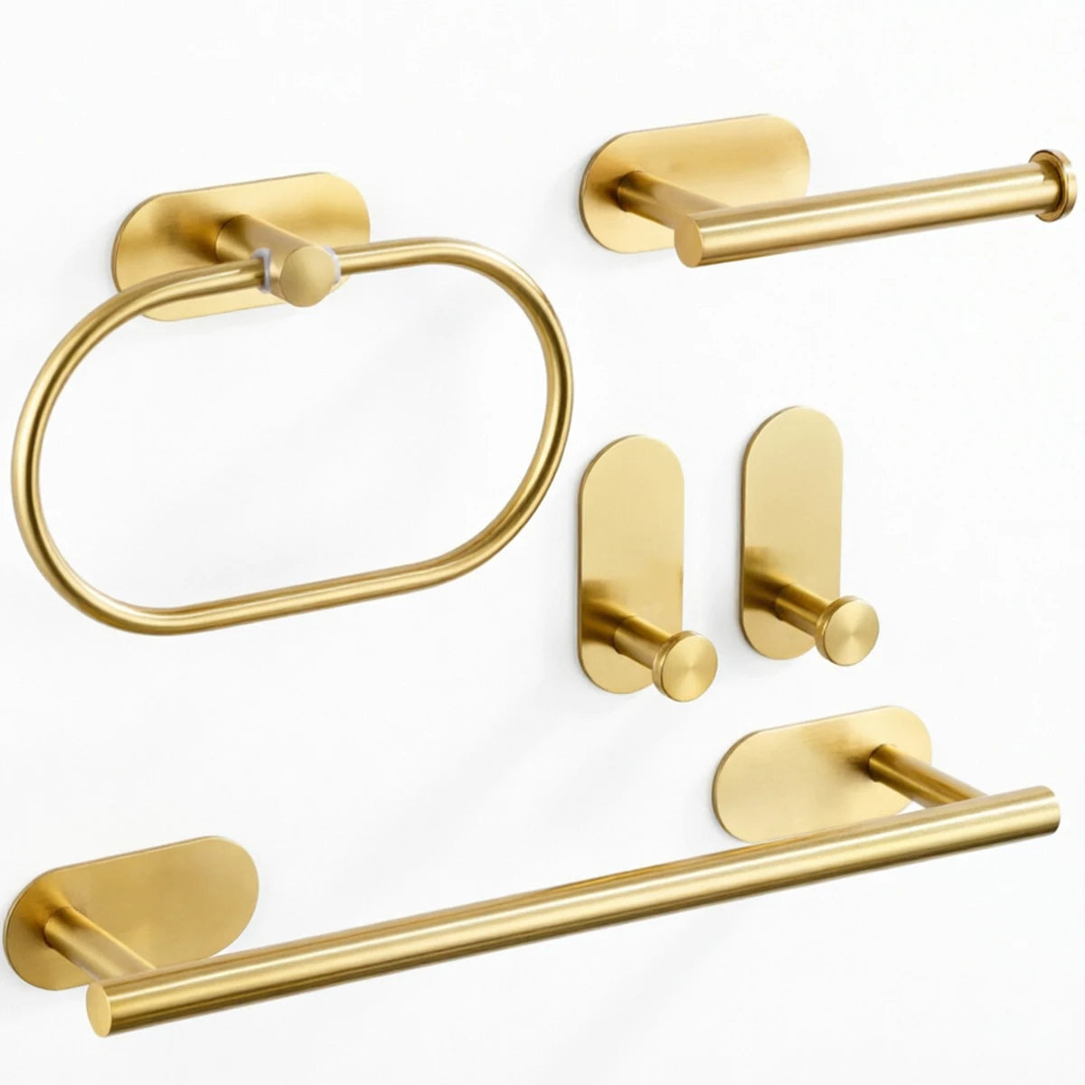 Stainless Steel Bathroom Hardware Set With Towel Bar And Ring