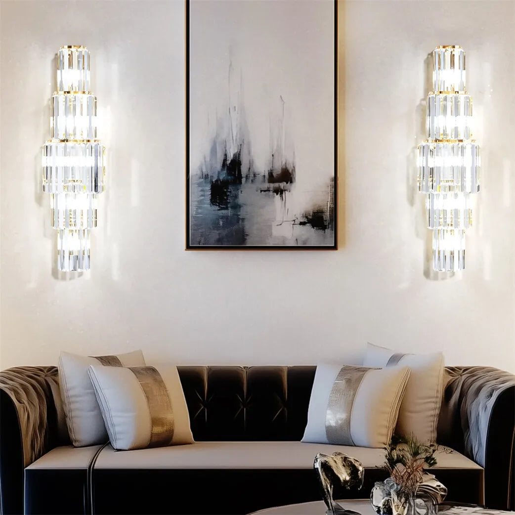 Crystal Wall Lamp LED Sconce For Living Room Bedroom