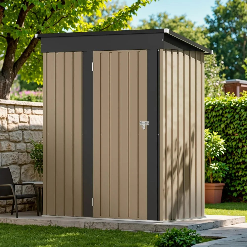 Devoko Outdoor Storage Shed Lockable Metal Garden House