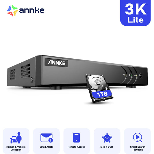 ANNKE 8Channel 5IN1 DVR 3K TVI AHD CVI CVBS IPC