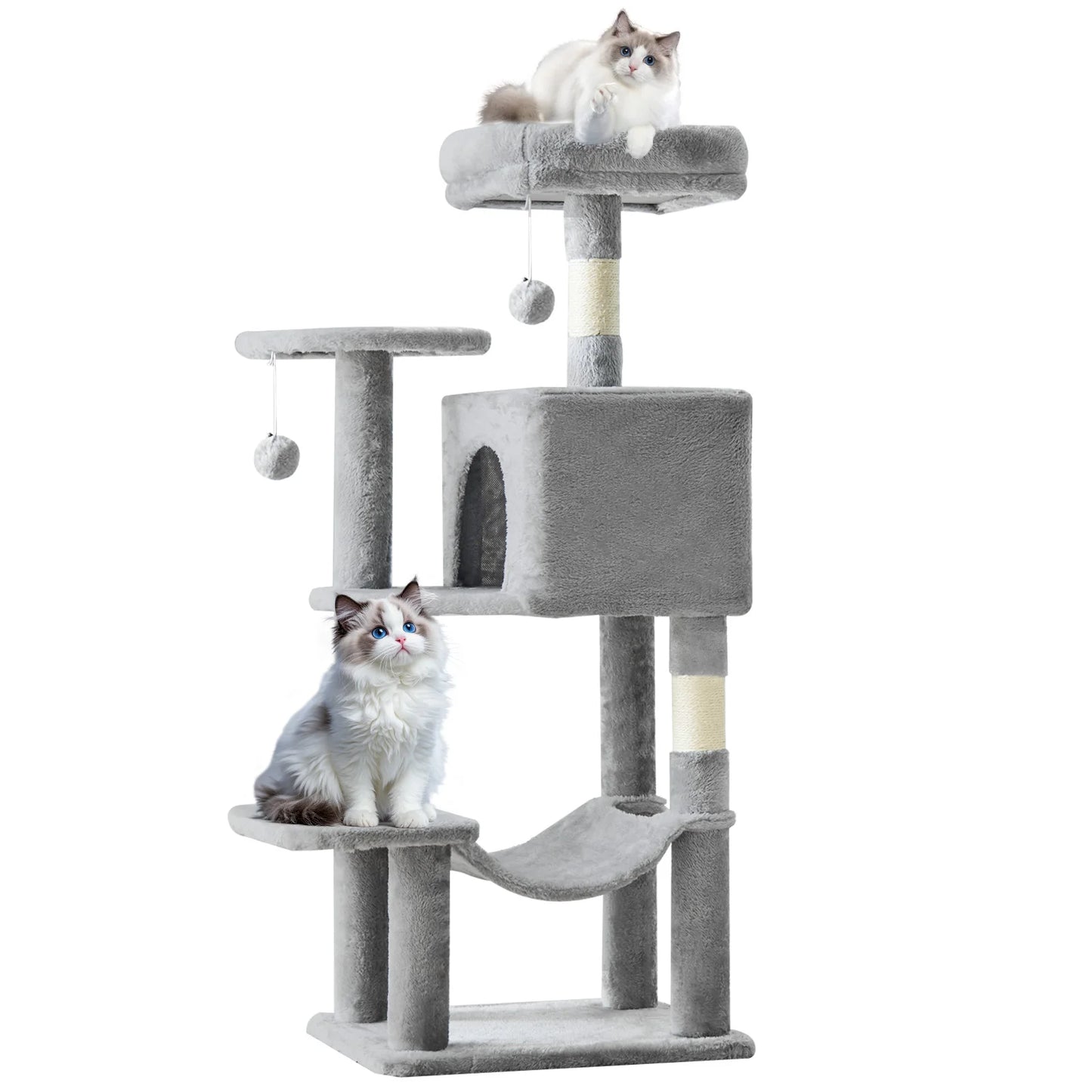 MCQ Four Tier Cat Tree Tower With Sisal Scratching Posts