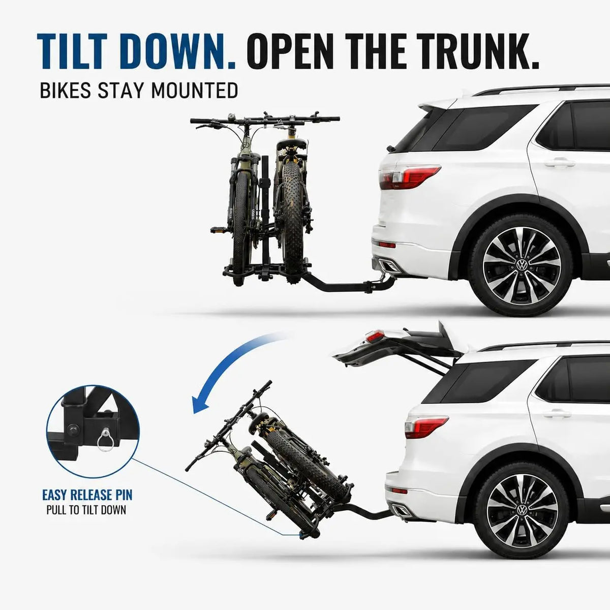Two Bike Heavy Duty Hitch Mount Rack for Cars SUVs