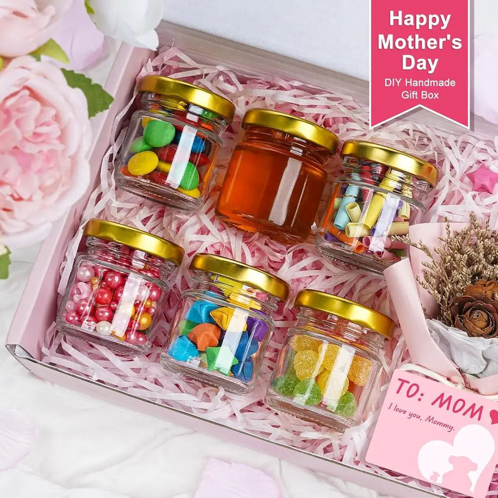 60 Pack Small Glass Jars with Lids, 1.5 oz Mini Jars, Candle Jar or Candle Making, Gifts, Spices, Wedding, Party Favors