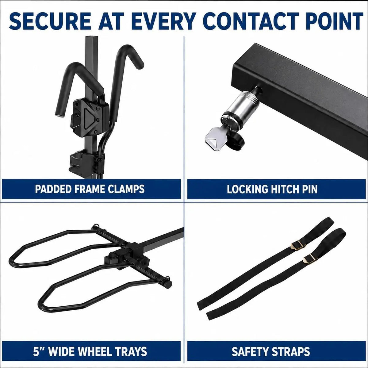 Two Bike Heavy Duty Hitch Mount Rack for Cars SUVs