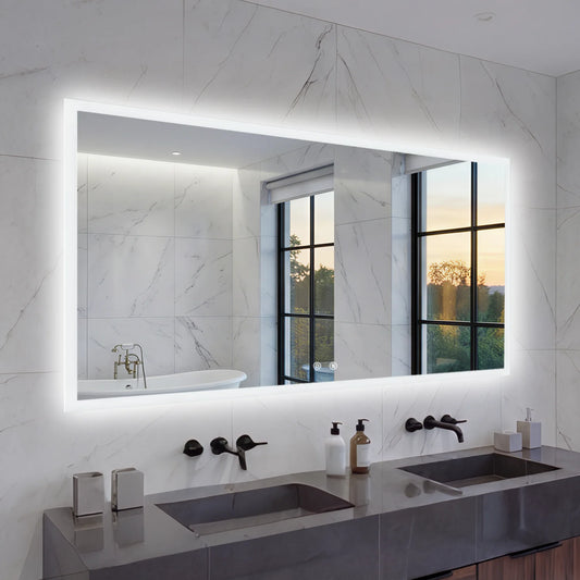 LED Smart Anti Fog Tempered Glass Bathroom Vanity Mirror