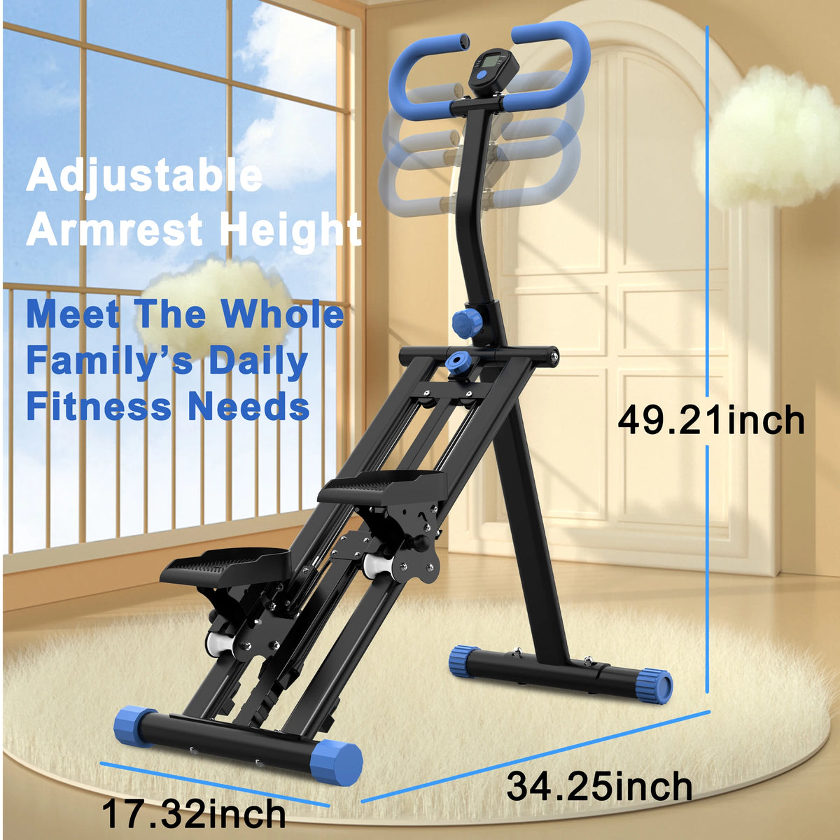 Vertical Climber Machine With Adjustable Resistance For Full Body Workouts